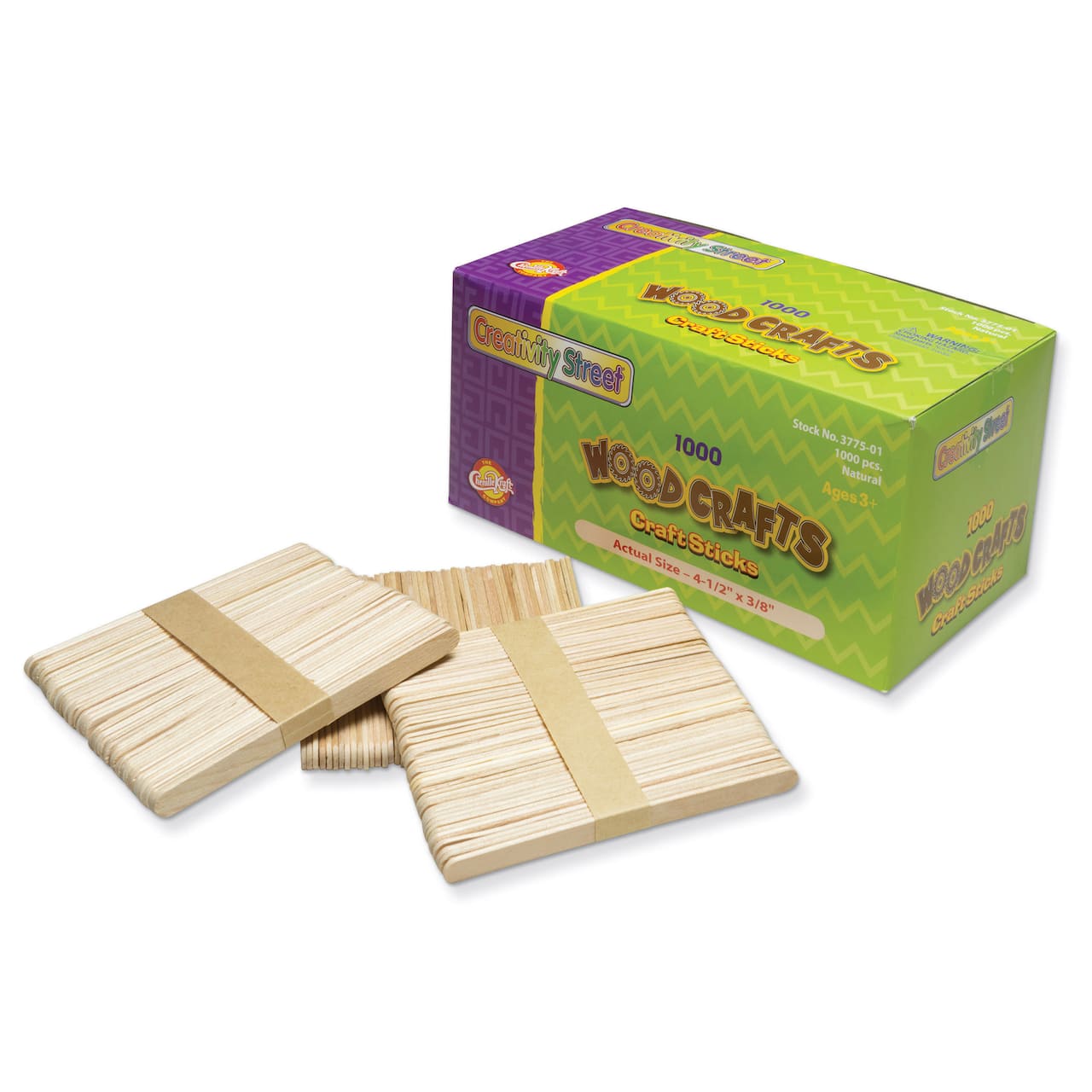 10 Packs: 1,000 ct. (10,000 total) Creativity Street® Natural Wood Craft Sticks